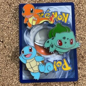 Pokemon Starter Pin Set Charmander, Bulbasaur, Squirtle